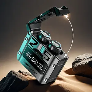 ️Hardcore Mechanical Style TWS Earphones8mm Dynamic Driver Magnetic Opening and Closing 180h Battery Life Can Charge Phone in Reverse Gaming Trendy Earphones ...