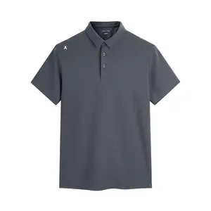 Peacebird Men's Plain Gray Polo Shirts
