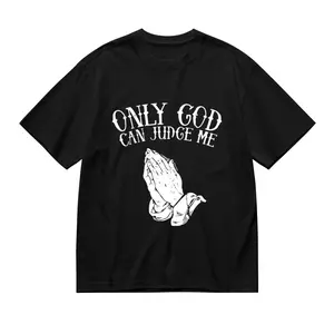 "Live By My Own Rules" Inspirational Quote T-Shirt, Faith-Based Praying Hands Cotton Tee, Casual Streetwear Top for Men Women