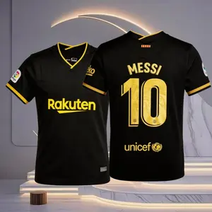 20 21 Away Short Sleeve Jersey No.10 Messi Fans Version Soccer Jersey