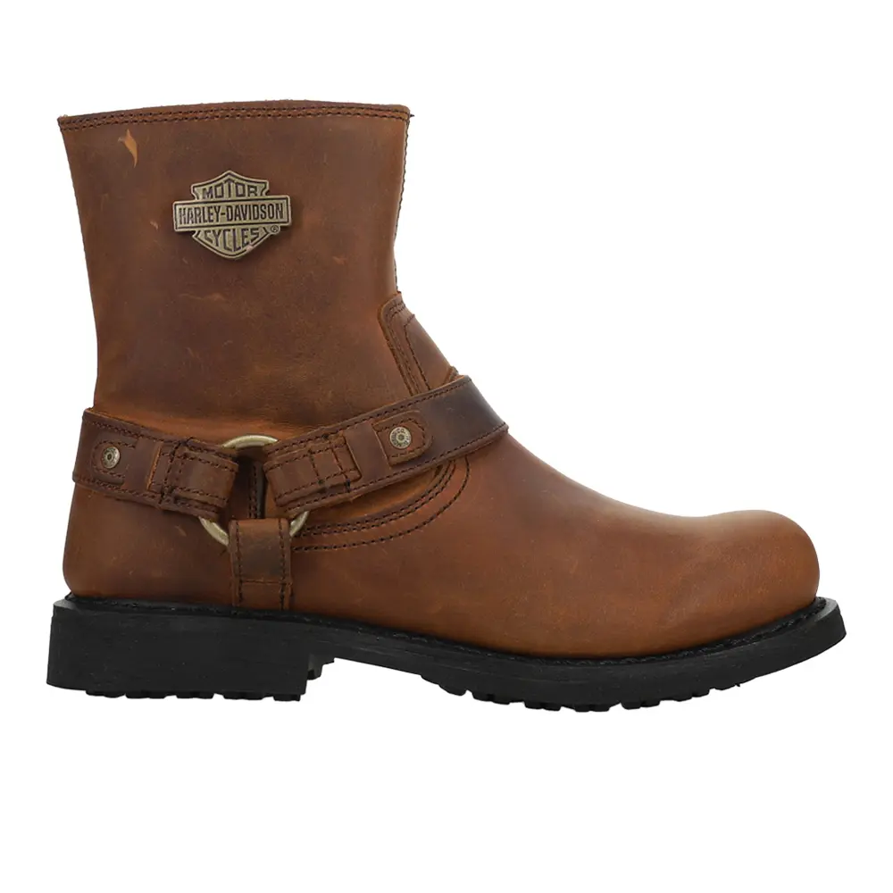 HARLEY-DAVIDSON FOOTWEAR Mens Scout Leather Harness Motorcycle Casual Boots Ankle - Brown
