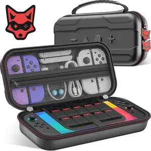 Nintendo Switch 2 Portable Bag Compatible with Oled Console, Protective Hard Shell Travel Case, Holds Accessories & Games Mesh Pocket, Travel Organizer Bag
