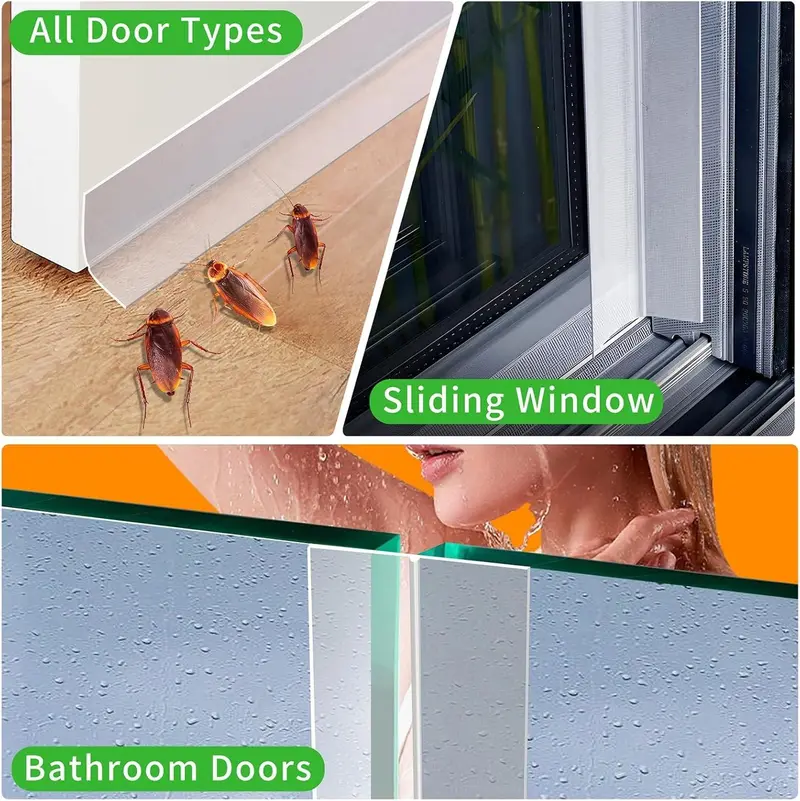 Adhesive Weather Stripping, 16.4Ft x 1.38in Draught Excluder Insulation Tape for Doors, Windows, Shower Sealing Adhesive Weather Stripping, 16.4Ft x 1.38in Draught Excluder Insulation Tape for Doors, Windows, Shower Sealing
