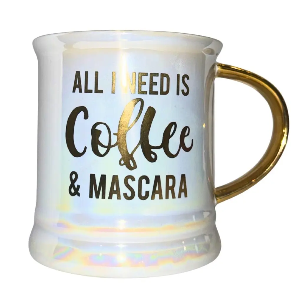 ALL I NEED IS COFFEE & MASACARA Coffee Mug - 16 ounce ceramic mug. - TikTok  Shop