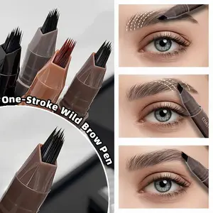 4-color Multi-fork Eyebrow Pencil: Create Clear And Realistic Eyebrow Shapes + Fill In The Hairline. Waterproof, Not Prone to Smudging, Durable And Long-lasting. Suitable Beginners. An Ideal Gift Festivals.