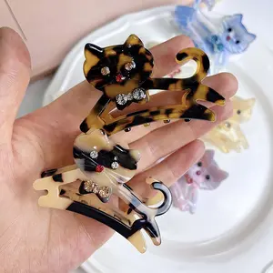 Cute Cat Hair Claw, Small Hair Clips, Acetate Cute Cat Hair Clip