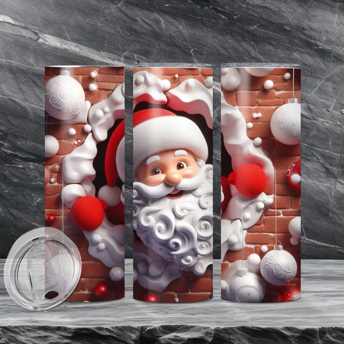 3D Santa Tumbler