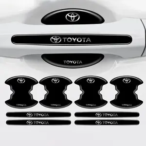 4/8pcs Car Door Handle Bowl Anti-Collision Protective Stickers, Fits Toyota Models, Durable & Stylish Design, Easy Installation