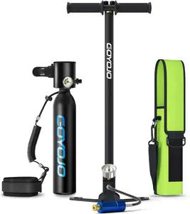 GOYOJO 0.5L Mini Scuba Tank with pump and a bag– DOT Certified Portable Diving Air Tank, 3000 PSI Max Pressure, Pony Bottle Underwater Breathing Device for Snorkeling & Scuba Diving