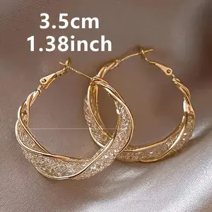 Elegant metal spiral earrings, vintage punk style women's earrings, suitable for everyday wear or as a holiday gift men bracelet toe rings engagement wedding anklets women nose jade accessories spicy emo y2k girly money duck hunter beautiful gold knot