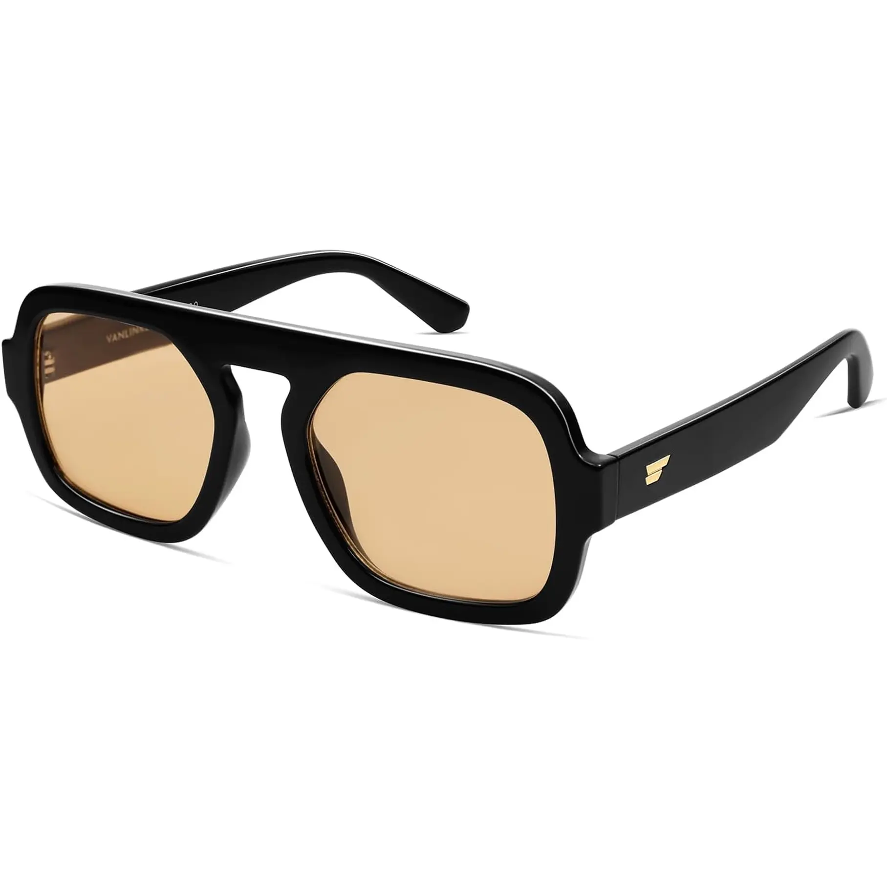 VANLINKER Retro Square Aviator Sunglasses for Women Men 70S Vintage Style Trendy Flat Top Rectangle Sun Glasses VL9826