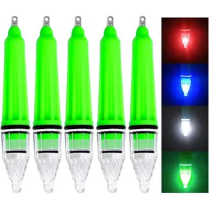 Underwater Fishing Light 5pcs Deep Drop LED Fishing Light Waterproof Flashing Night Attractive Light Bait Lure Lamp Tools 4.7inch 6.7inch