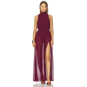 Michael Costello x REVOLVE Cadiz Gown in Burgundy
