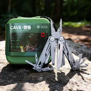 WESVE DR-27 Outdoor Emergency Tool Kit, 19-in-1 Folding Multi-Tool Pliers with Window Breaker, Car Emergency Repair & Outdoor Survival Gear