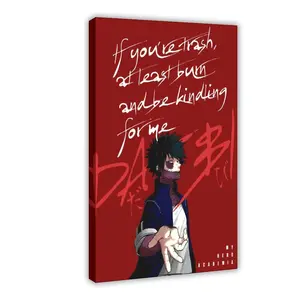 Anime My Hero Academia Dabi III Canvas Poster Wall Art for Home Bedroom Office Dorm Room Decor