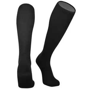 Allsport Knee High Socks - Moisture Wicking Athletic Tube Socks with Arch and Ankle Support (Black)