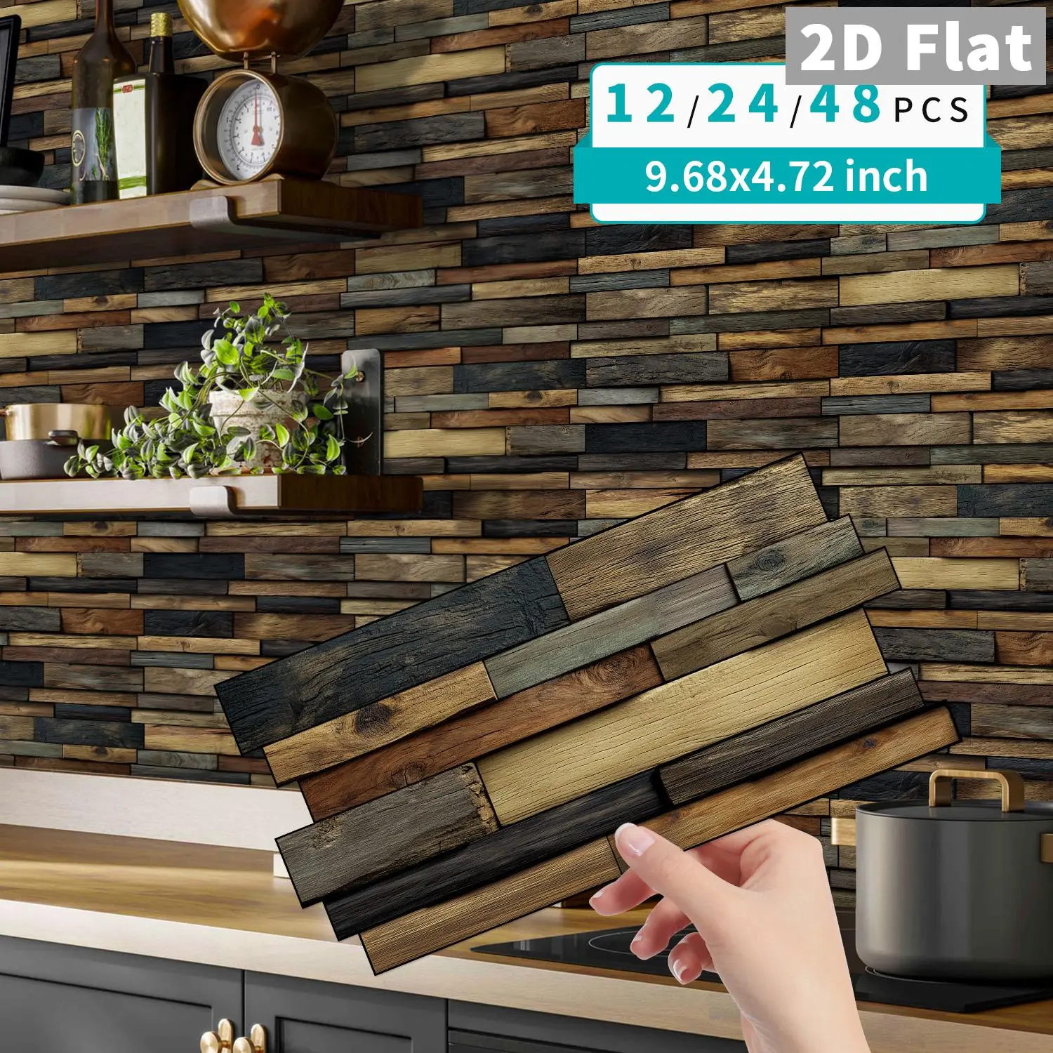 Premium Self-Adhesive Kitchen Tiles, Striped Marble Design, Waterproof Vinyl Backsplash Panels for Bathroom & Kitchen, Easy Installation