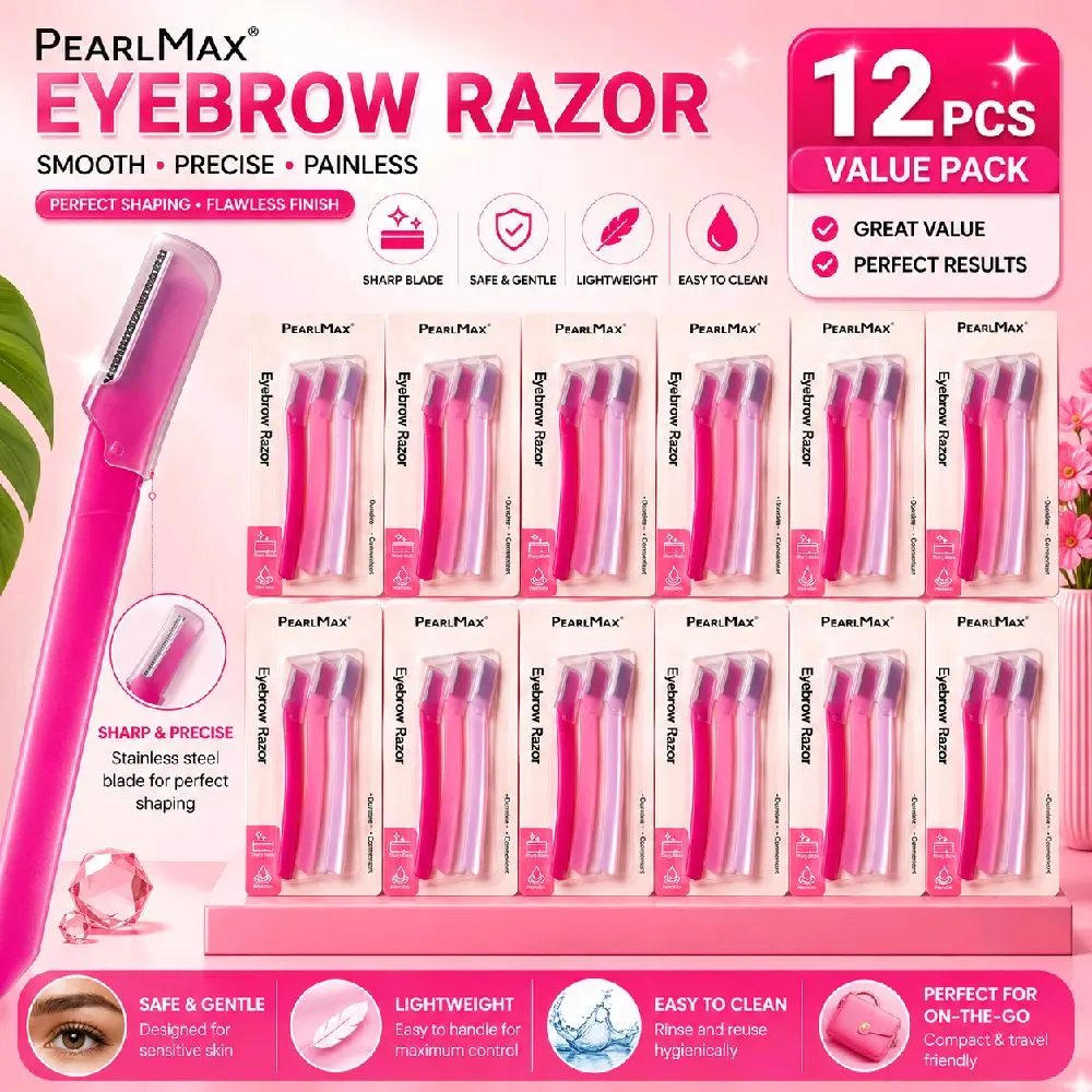 Eyebrow Razor, Makeup Tool with Non-Slip Handle for Precise Eyebrow Grooming