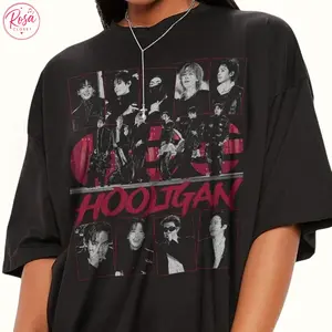 Hooligan Graphic Tee, Vintage 90s Kpop Shirt, First Time Hooligan, Kpop Music Vintage Tee, Sweatshirt, Hoodie
