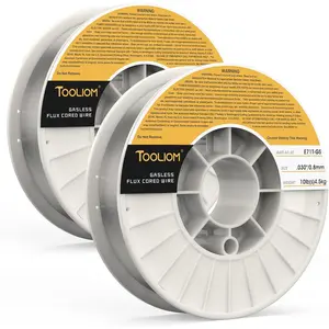 Flux Core Gasless MIG Wire E71T-GS .030" Diameter 10-Pound Spool 2PCS Flux Core Self-shielded Carbon MIG Wire