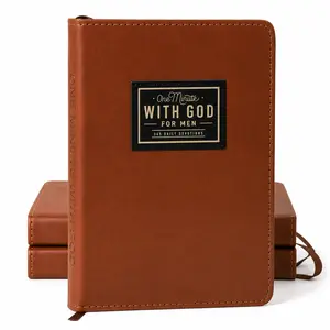 One Minute with God for Men , 365 Devotions in Brown Faux Leather | Faith & Encouragement Journal | Portable 365-Day Reflection Book | Perfect Gift for Valentine’s Day, Birthdays & Holidays | Men's Christian Self-Improvement & Devotional Notebook