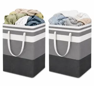 2-Pack Large Laundry Baskets – Waterproof, Collapsible Hampers with Sturdy Handles, Perfect for Dorms, Bathrooms, Bedrooms, and Laundry Rooms