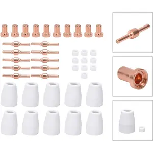 40Pcs Plasma Consumables, PT31 Plasma Cutting Accessories Kit, Cutting Tool Consumables with Multiple Parts, for