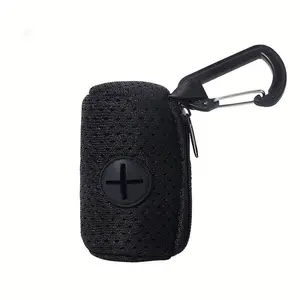 A convenient pet poop bag dispenser, polyester dog poop bag with carabine, suitable for cats and dogs, durable and leak-proof, essential for pet cleaning