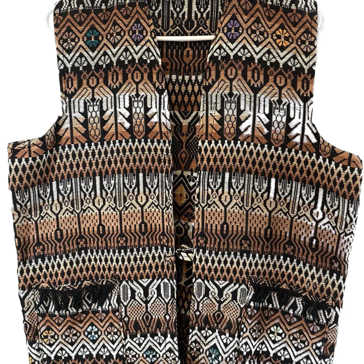 Vintage Tribal Hand Woven Aztec Vest