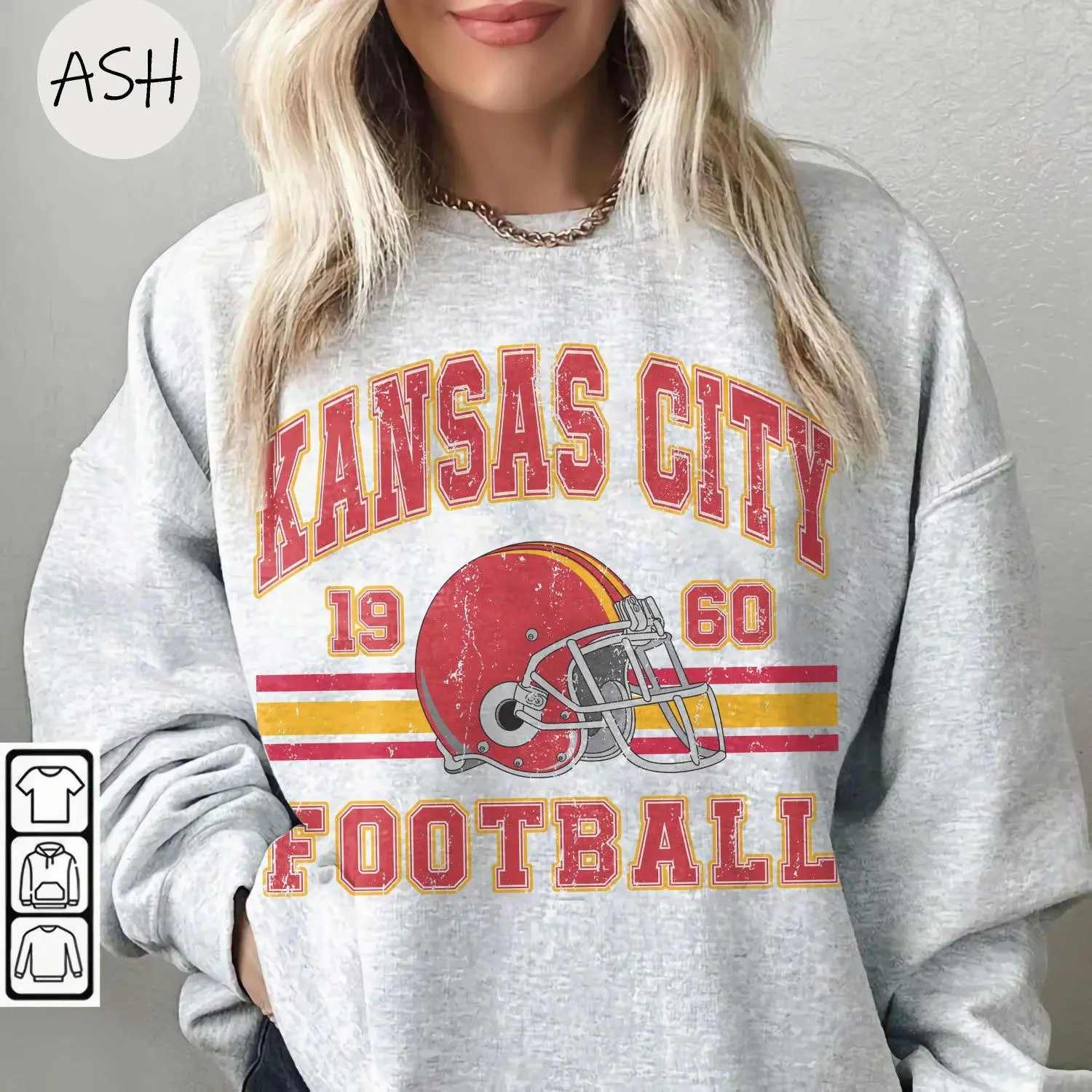 Adult & Youth Vintage 90s Style Kansas City Football Sweatshirt, Kansas City Football Tee, Game Day Shirt, Kansas City Fan, Kansas City Sweatshirt, Football, #Cchief merch