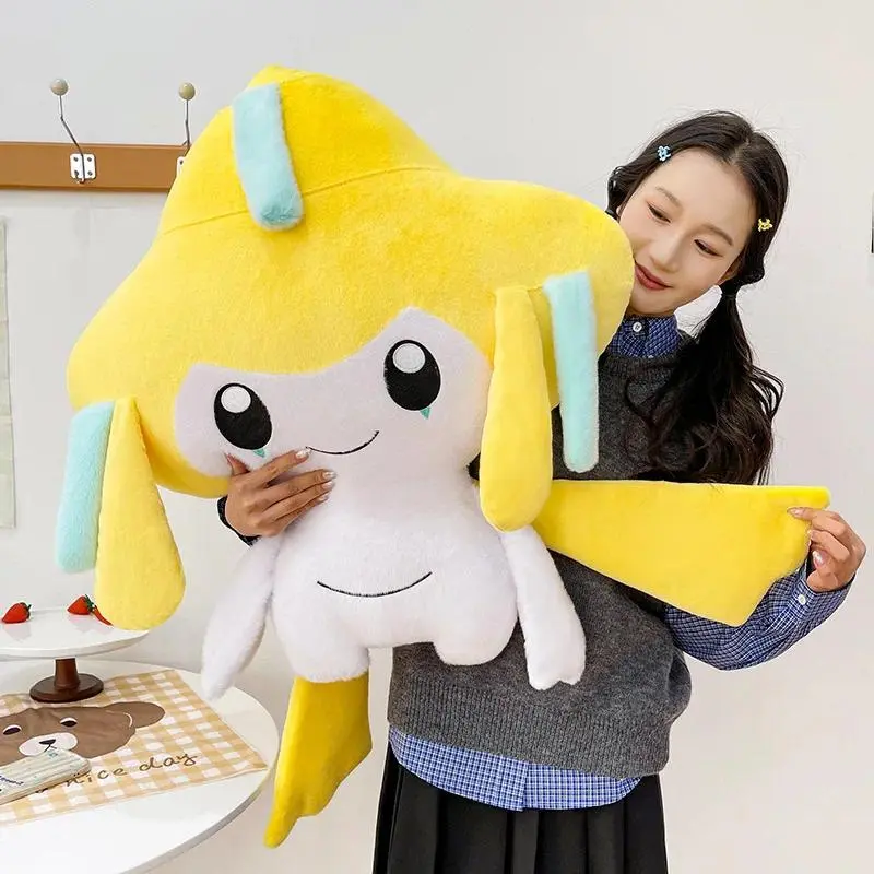 Large Jirachi Plush Toy - Cute Stuffies, Soft Cuddly Gift, Stuffed Animal Collectibles, Unisex Cartoon Ornament, Kawaii Sofa Pillow for Children, Huggable Stuffed Animal, Soft Stuffed