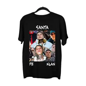 Santa Fe Klan collage black T-shirt short sleeves