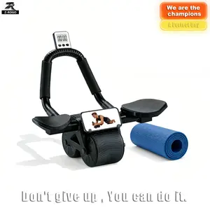 Ab Roller Wheel with Elbow Support | Automatic Rebound Abdominal Trainer | Unisex Core Workout Equipment for Abs & Belly Training, Home Gym Fitness for Men & Women,A Special Gift,Love Man Gym