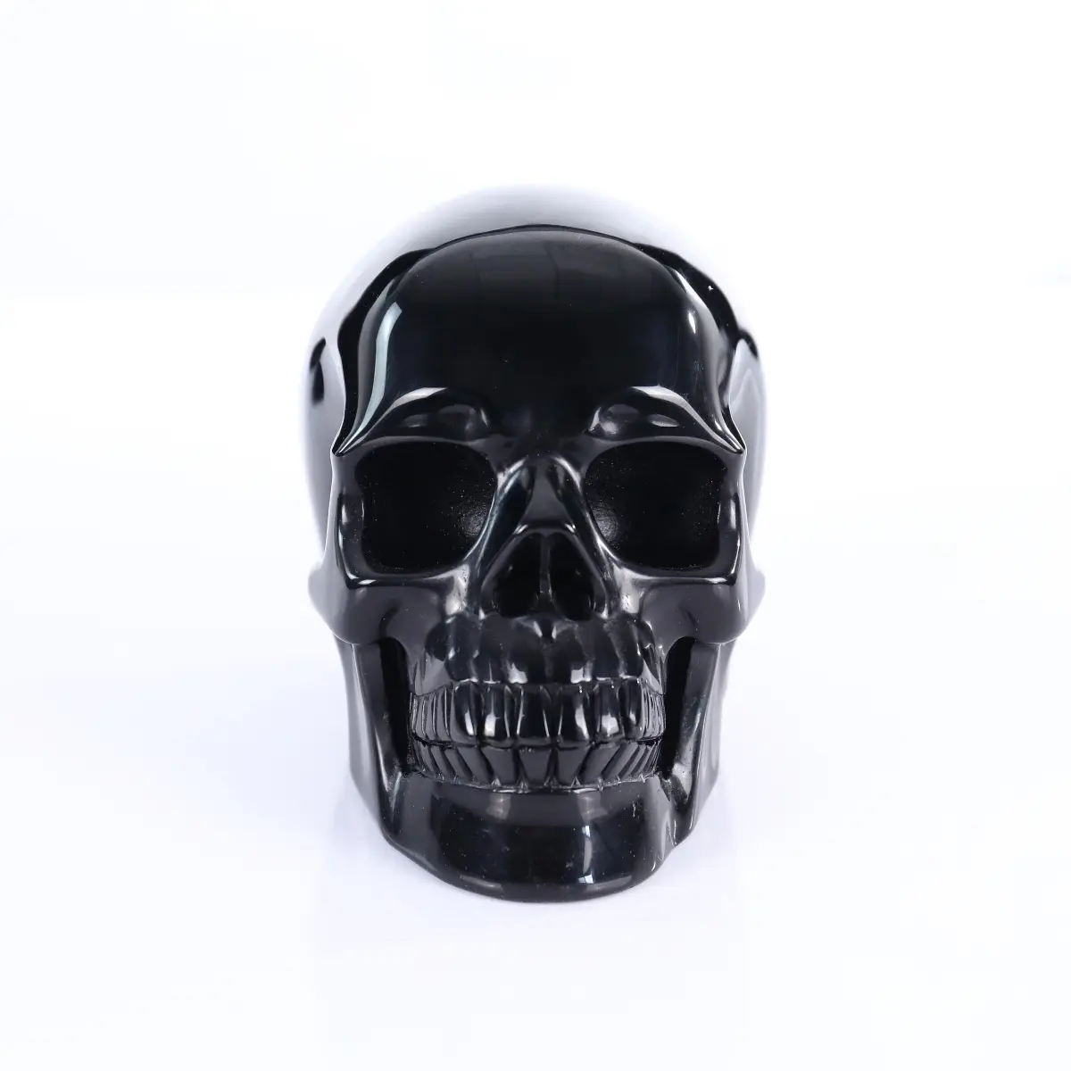 Gift  Black Obsidian SKULL 2.2inch 3 inch 4.5inch Skull ,Realistic,Crystal Healing,Fine Sculpture