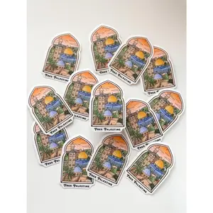 Holy Land Jerusalem Sticker, Free Palestine Decal, 100% of Profits Donated to Palestine Decor Decorative