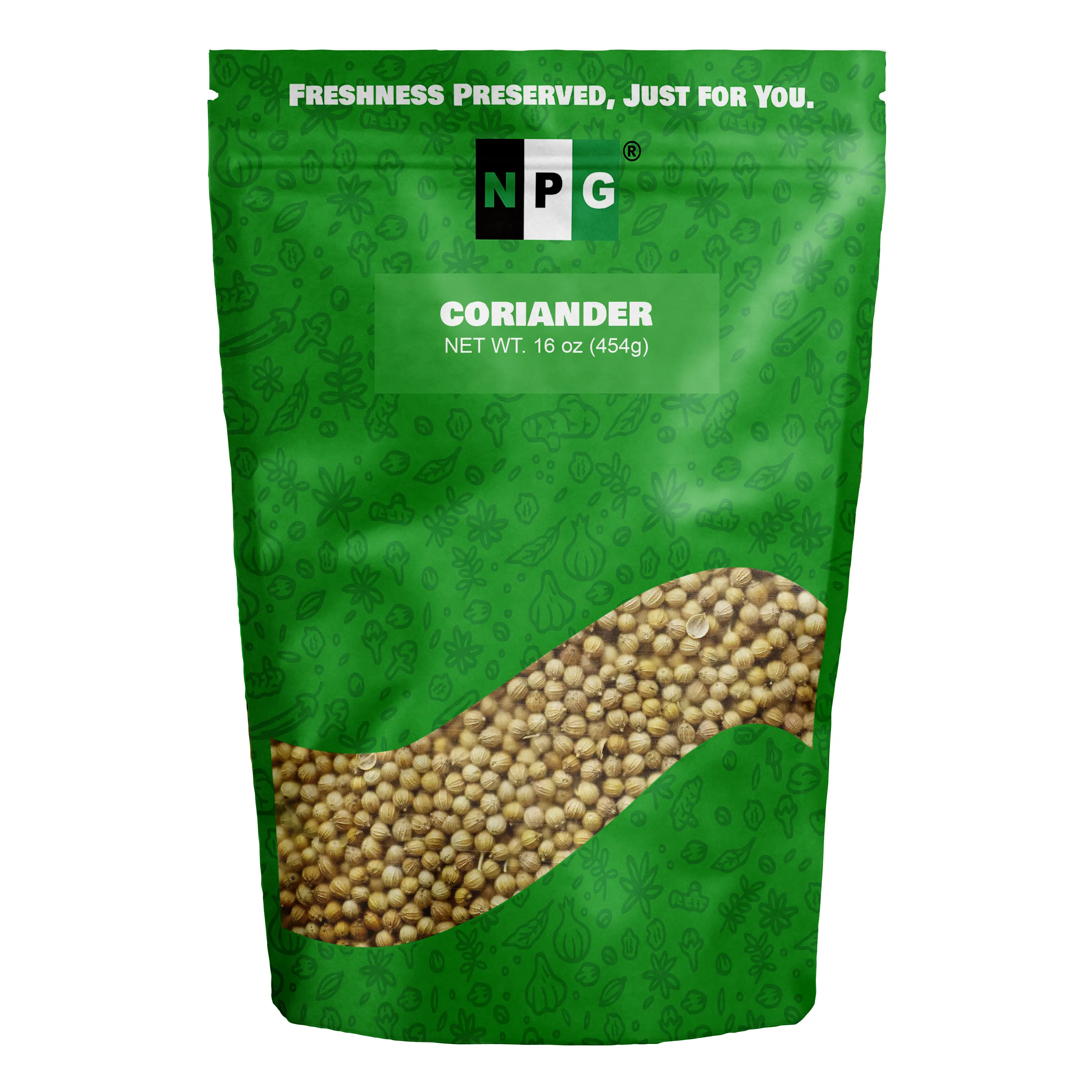 NPG Coriander Seed 16 Oz, Whole Cilantro Seeds for Cooking & Seasoning, Spice for Indian & Middle Eastern Cuisine, Fresh Citrus Aroma, Non-GMO