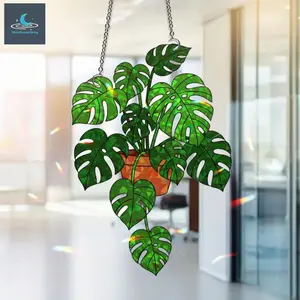 Monstera Acrylic Suncatcher – Plant Window Hanging