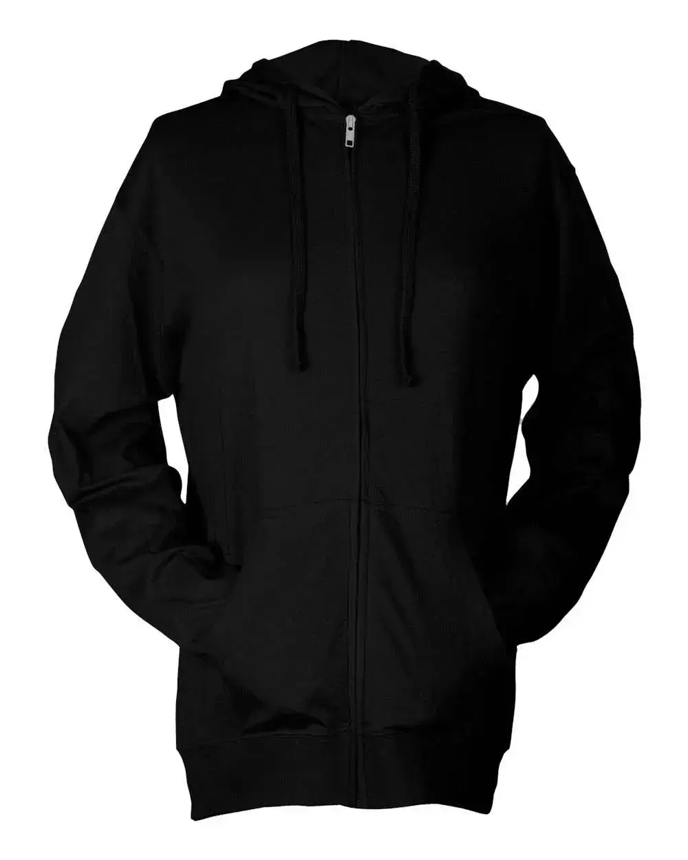 Tultex 260 Unisex Cotton Casual Plain Full-Zip Hooded Longsleeve T-Shirt, Menswear Tops & Clothes for Beach Use