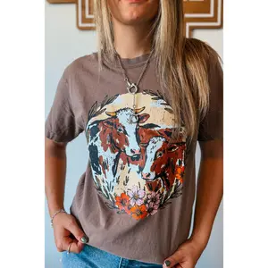 Floral Cows Tee