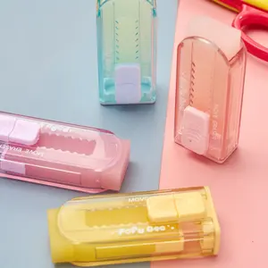 Cute Pupu Dog Eraser for Girls, Push-Pull Design Pencil Rubber, Cartoon Pen Eraser, Office Stationery Gift, School Supplies