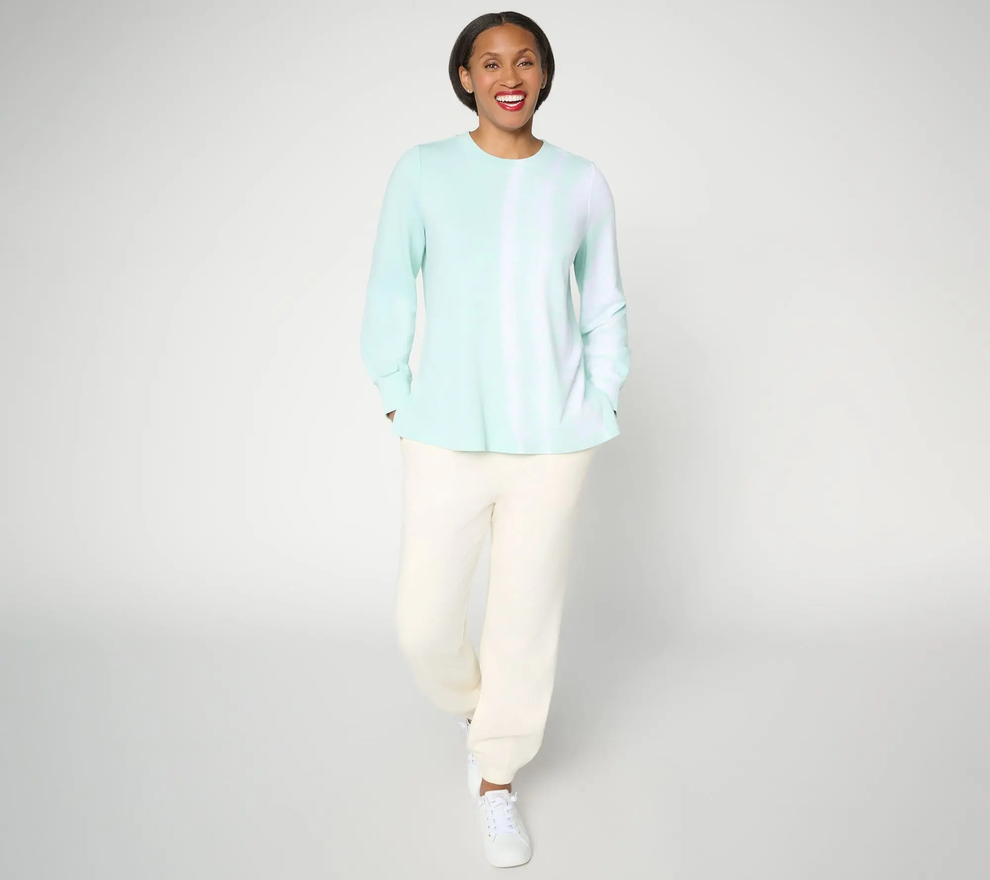 AnyBody French Terry Tie Dye Sweatshirt - TikTok Shop