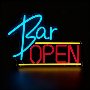 LED bar open sign LED luminous neon sign, suitable for commercial shops, bars, restaurants, cafes, salons, hotel walls USB powered