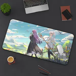 Frieren Anime Desk Mat, Frieren Manga Anime Mouse Pad, Keyboard Mat, Frieren Abstract Desk Mat For Office, Gift For Gamer