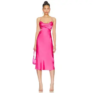 MORE TO COME Lisa Cowl Neck Dress in Pink