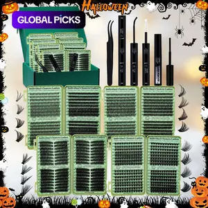 Individual Eyelash Extensions Kit, DIY Eyelash Clusters, Diy False Eyelashes, Mixed Length & Style Volume False Lashes with Tweezers, Glue & Remover, Professional Eye Enhancement Set #GLOBAL PICKS