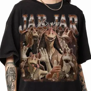 [Sale Up To 50%] Jar Jar Binks Revenge Sith Lord Vintage Homage Shirt, 90s Aesthetic Jar Jar Binks Bootleg Shirt, Movie Fan Gift, Graphic Streetwear T-shirt