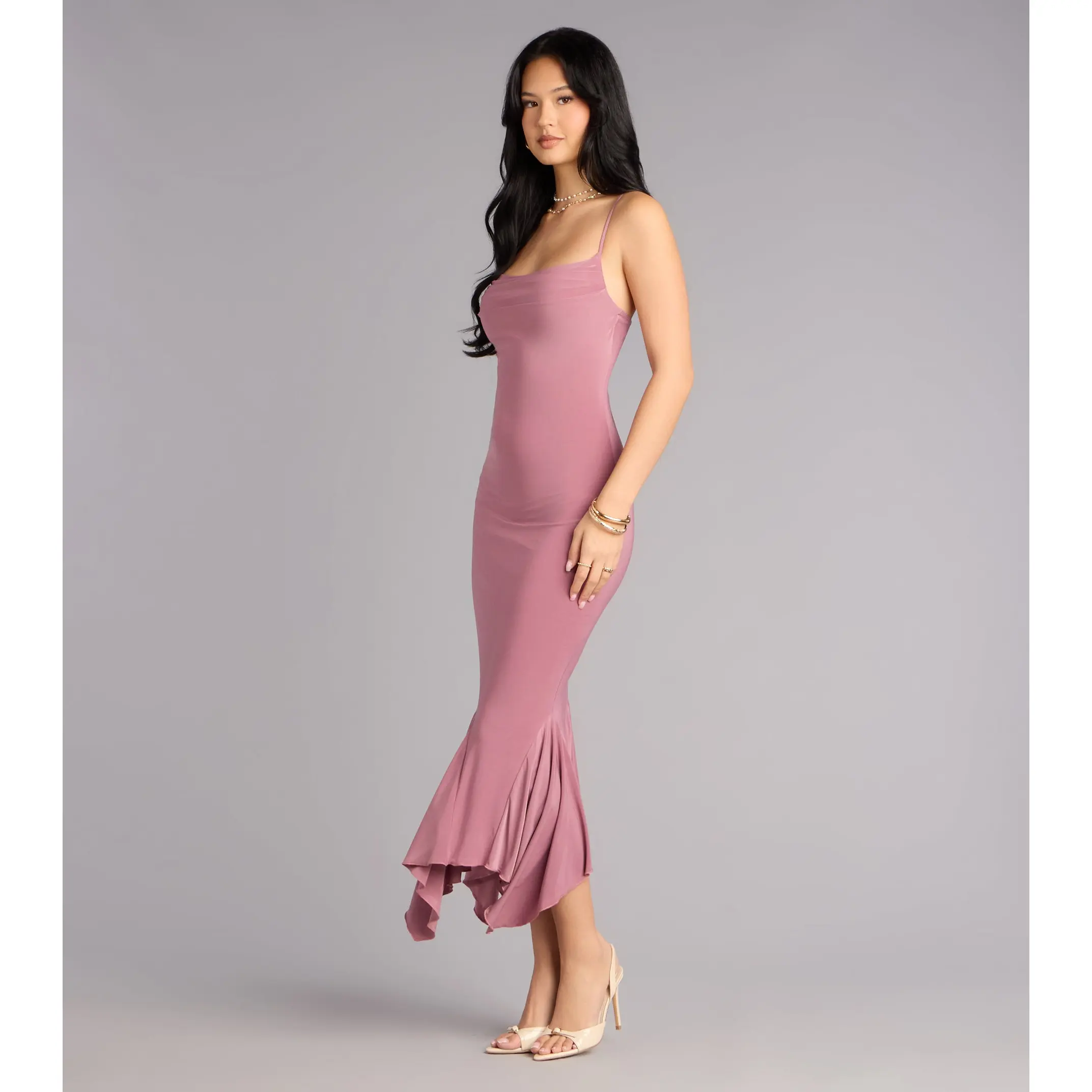 brown giraffe print dress Plus Size Soft Bodycon Midi Dress – 2020AVE main image 1