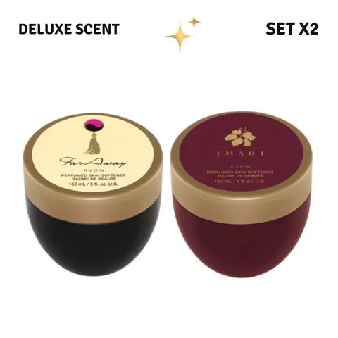 Avon Deluxe Scent Body Cream Set | Far Away & Imari Perfumed Skin Softeners