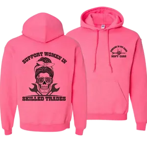 MECHANIC - SUPPORT WOMEN IN SKILLED TRADES HOODIE - SUBLIMATION INK - Sweatshirts Tops Pullover Long Sleeve hoodie Womenswear Comfort Casual Unisex Sizing Safety Colors
