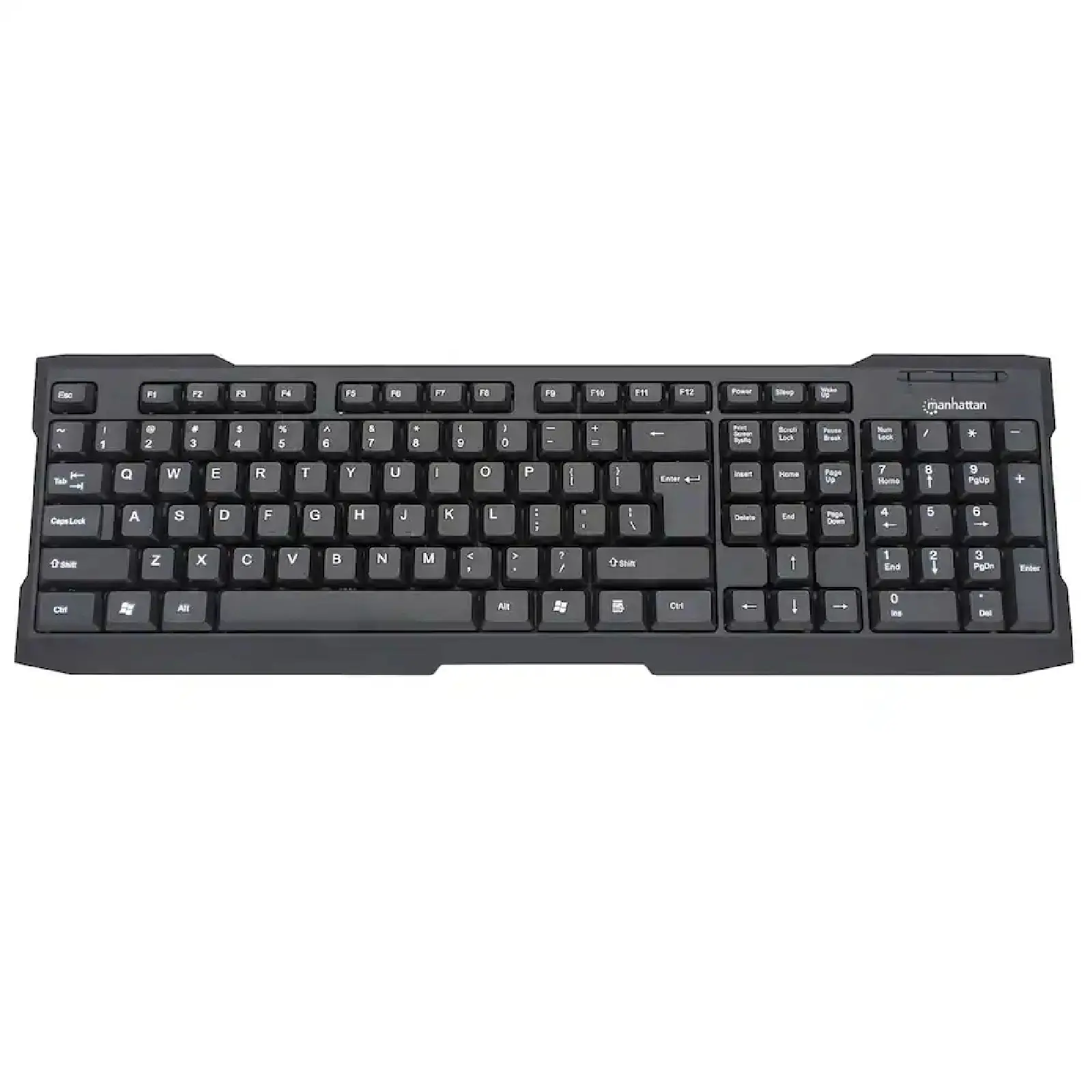 Manhattan USB Enhanced Keyboard Black Brown Box 155113